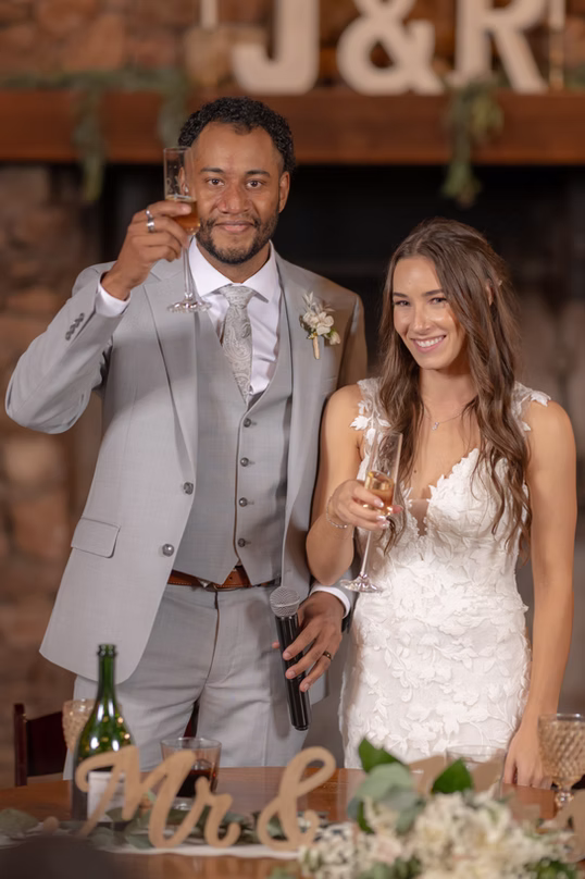 Toast at the sweetheart table